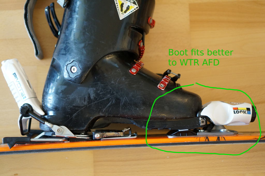 WTR AFD fits with the modified boot